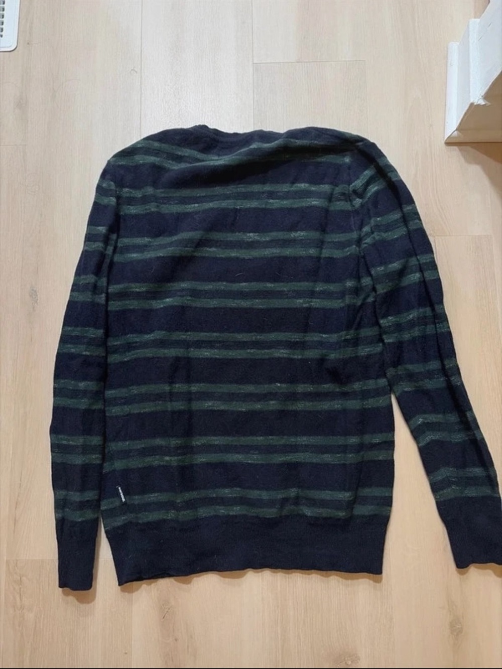 Barbour Navy and Green Striped Crewneck Sweater - Picture 4 of 4